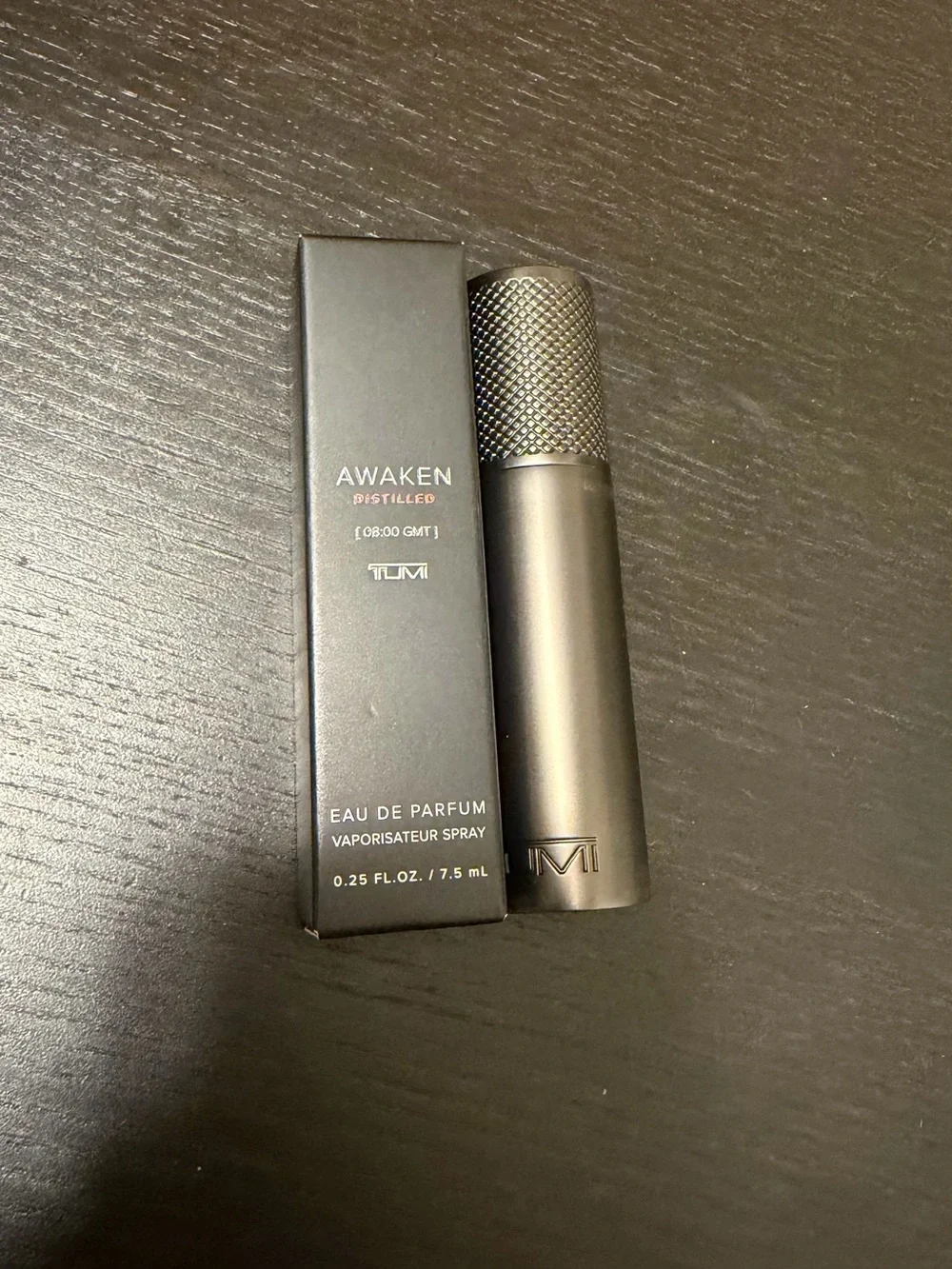 Tumi Portable Spray Atomizer in Metallic Gray